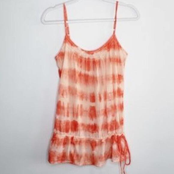 HELLO2YOU Coral Tie Dye Tank Top Cinched waist size XS - Picture 3 of 3